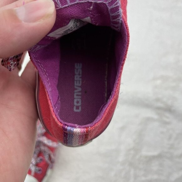 Converse All Star Chuck Taylor Girls Youth Size 1 EUR 32 Shoes Pink White - Picture 10 of 12
